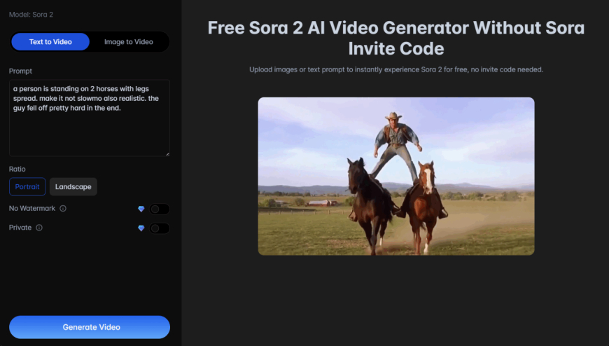 Бесплатный видеогенератор Sora 2 AI от Vidful.ai: реалистичная генерация видео без кода приглашения